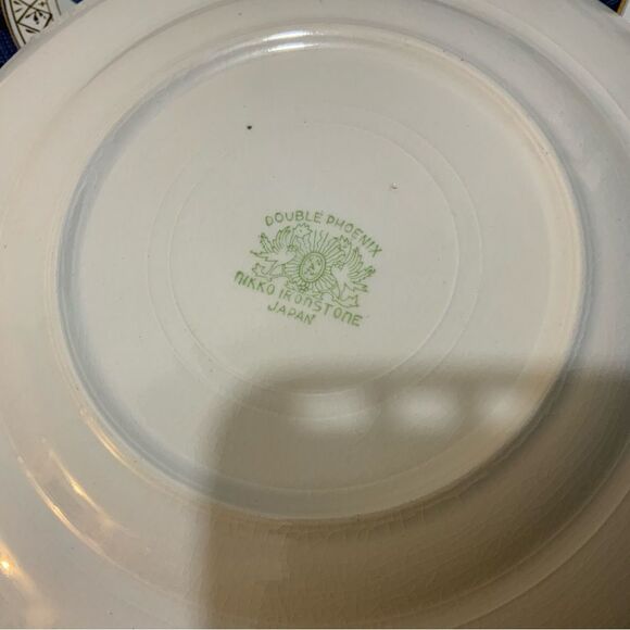 Blue Willow Double Phoenix Nikko Ironstone Japan Plate 7 1/4 In. Gold Rim G16 - Picture 5 of 10